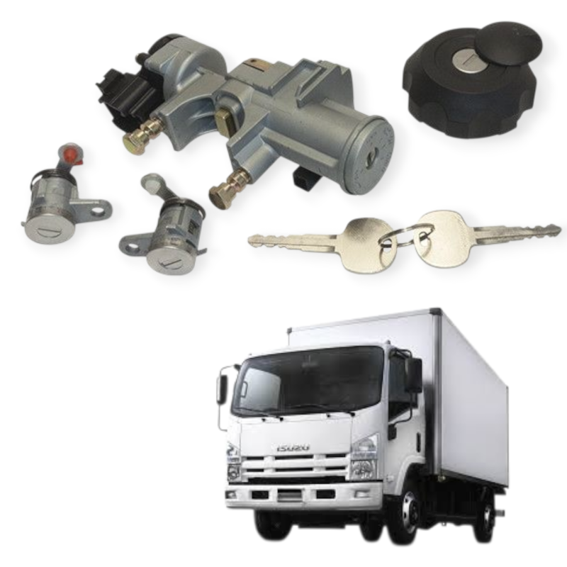 Замок запалювання GP Isuzu NLR 700P з 2 личинками та пробкою баку (YS222046)